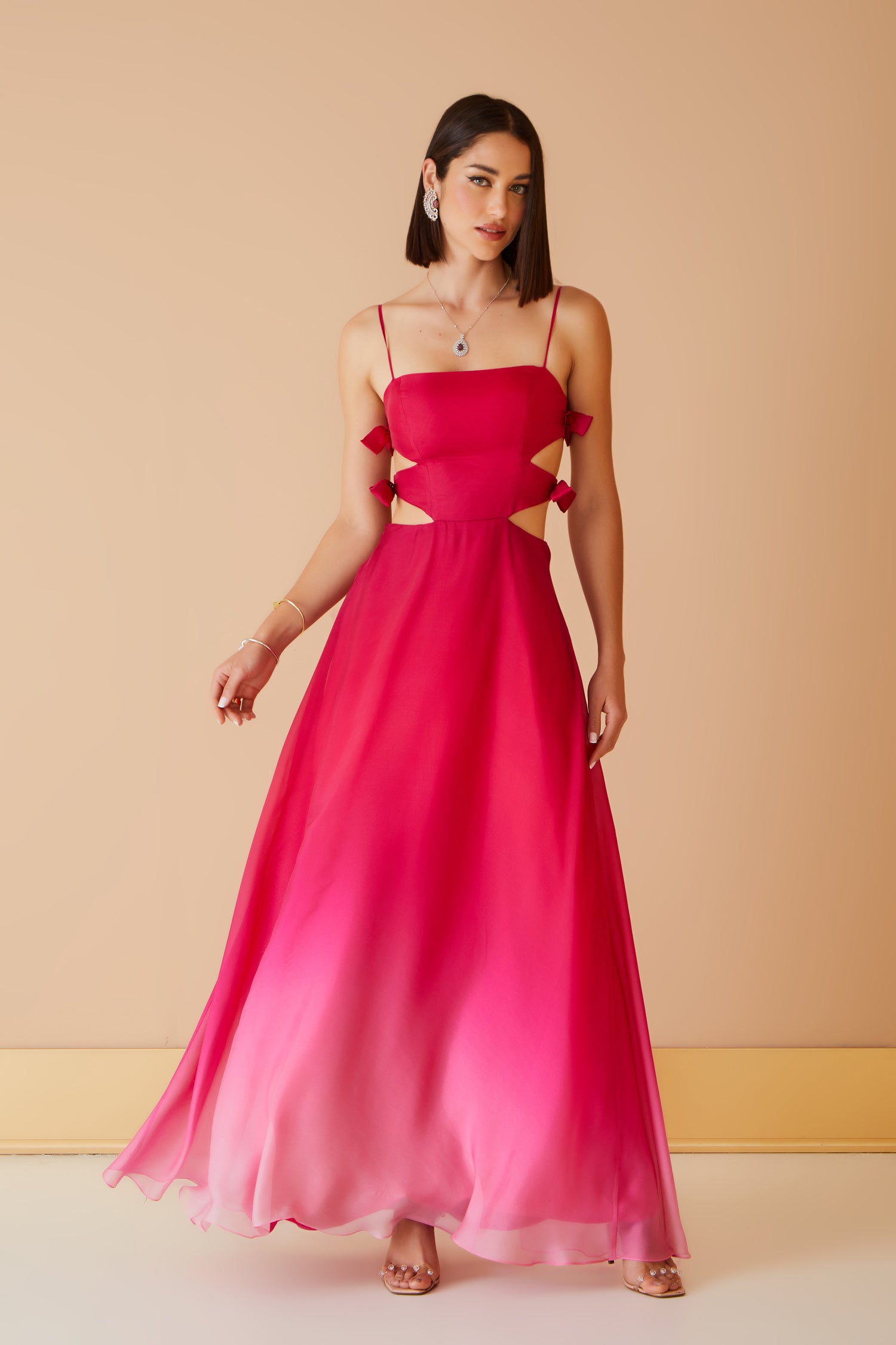 Vestido Agilitá Vestido De Seda Vermelho Longo AGILITÀ Vestido