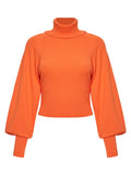 ANSELMI - Blusa Gola Alta Laranja