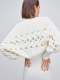 ANSELMI - Bolero Detalhe Trama Off White