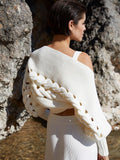ANSELMI - Bolero Detalhe Trama Off White