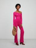 ANSELMI - Blusa Decote Assimétrico Rosa Pink