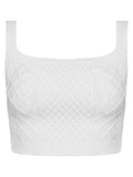 ANSELMI - Top Fio Detalhe Trama Off White