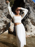 ANSELMI - Top Fio Detalhe Trama Off White