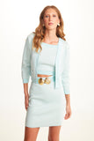VIVIANE FURRIER - Casaqueto Em Tricot Poa Acqua - Verão 23