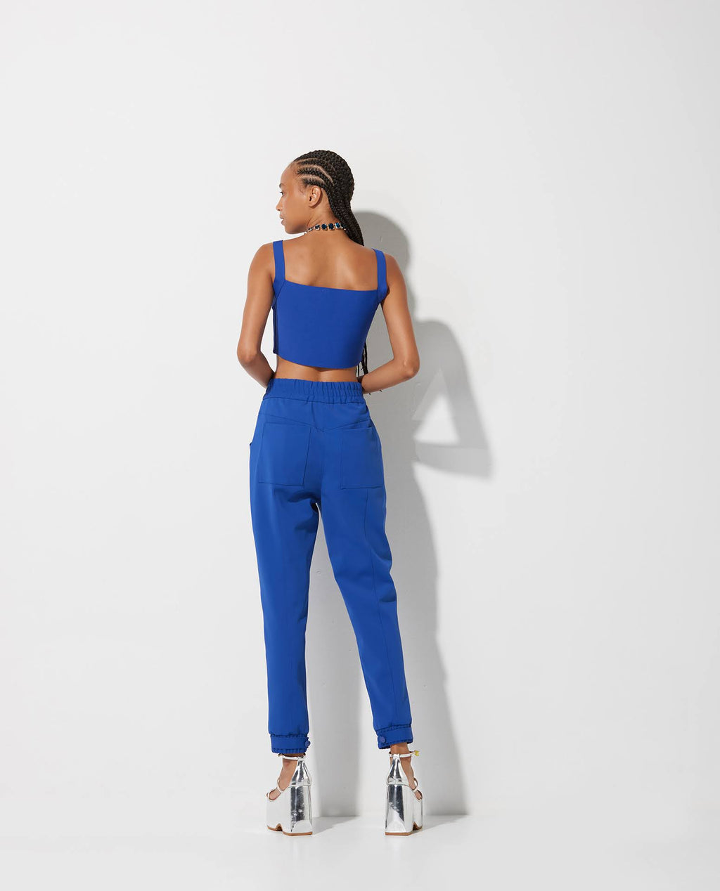 LAFORT - Top Cropped Audrey Tricot Azul- Verão 23