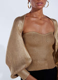 BO.BÔ - Casaco Millie Gold Dourado - Inverno 22