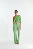 L'CECCI - Calça Sarja Louise Verde Kiwi - Verão 23