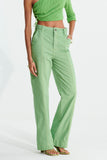 L'CECCI - Calça Sarja Louise Verde Kiwi - Verão 23