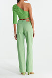 L'CECCI - Calça Sarja Louise Verde Kiwi - Verão 23
