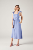 SCALON - Vestido Viscose Midi Com Cinto Hortência - Verão 23