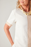 SCALON - Blusa Tactel Manga Curta Off White - Verão 23