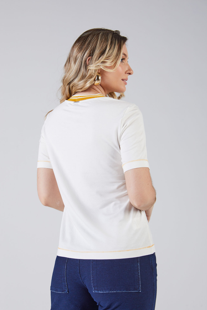 SCALON - T-shirt Malha Manga Curta Sagui - Verão 23