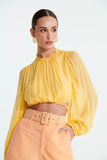 L'CECCI - Blusa Det Amarração Amarelo Shine - Verão 23