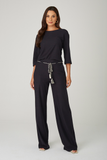 SCALON - Conjunto Malha Jacquard Preto