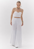 AMARANTE - Calça Pantalona Cintura Alta Off White