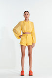 L'CECCI - Shorts Sarja Cecci Com Cinto Amarelo - Verão 23