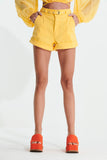 L'CECCI - Shorts Sarja Cecci Com Cinto Amarelo - Verão 23