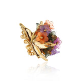CLAUDIA ARBEX - Anel Silicone Mini Flores Ouro Vintage - Verão 22