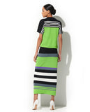 LAFORT - Saia Midi Lizzie Listrado Active Verde Golf