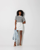 LAFORT - Saia Mini Grazi Technoblock Off White- Verão 23