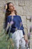 ESGOTADA - ANSELMI (AMBICIONE) - Blusa de Tricô Decote Canoa Manga Longa - Inverno 21