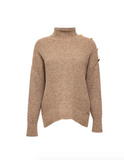 ESGOTADA - ANSELMI (AMBICIONE) - Blusa de Tricô Pérola com Botões Ambicione  - Inverno 21