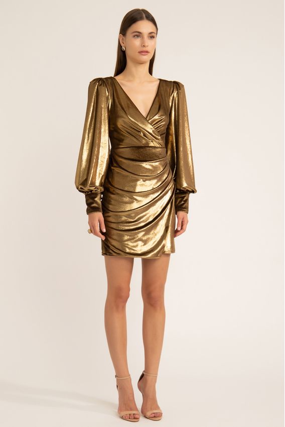 Veludo Vestido De Inverno Curto Vestido Curto Em Veludo Enrugado