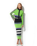 LAFORT - Jaqueta Bomber Lizzie Listrado Active Verde Golf