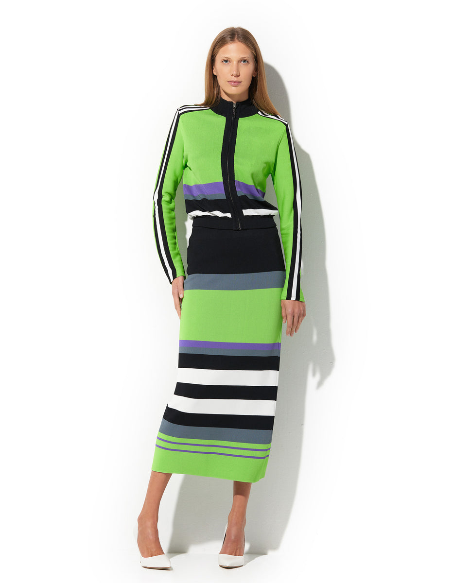 LAFORT - Jaqueta Bomber Lizzie Listrado Active Verde Golf