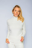 CONFERIR FOTO E PRODUTO! ANSELMI (AMBICIONE) - Blusa de Tricô Gola Alta Detalhe Off-White - Inverno 21