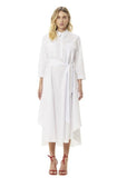 ALPHORRIA - Vestido Chemise Branco Tricoline - Inverno 21