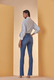 CHOLET - Blusa Cachecouer Listrado Fio Tinto Azul/Off-White - Verão 22