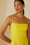 AGILITÀ - Vestido Basic Tweed Amarelo Mykonos - Verão 23