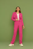 OLIVIA’S 504 - Calça Pantalona Bolso Cargo Ziper Pink