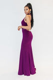Vestido Longo Decote Fenda Detalhe Bordado Marsala por Jovani - Ana Vargas