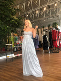 Vestido unit SEVEN prata com mangas removíveis