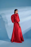 ALPHORRIA - Vestido Estruturado Com Recortes Vermelho